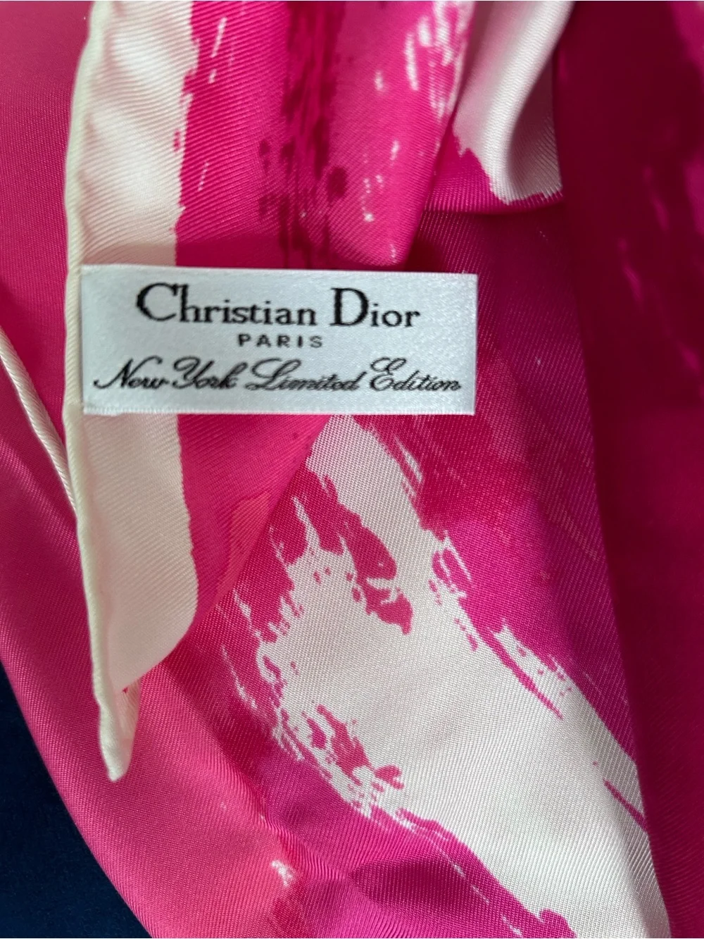 Rare Christian Dior American & French Flag Scarf